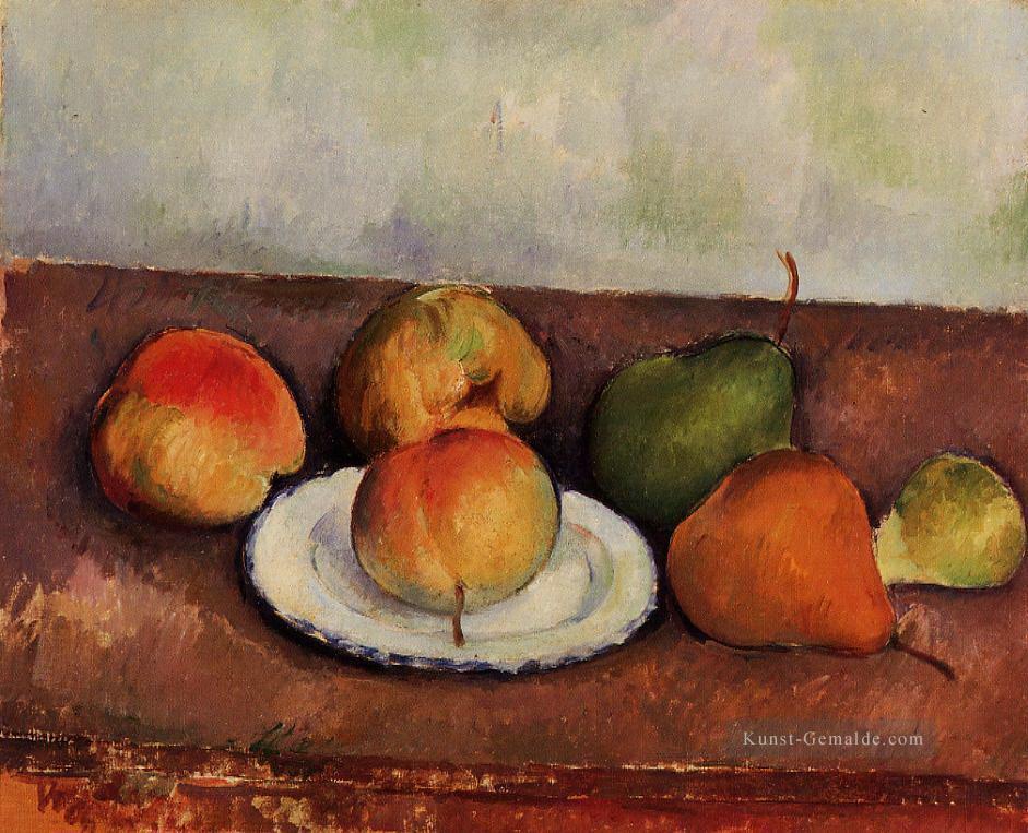 Stillleben Teller und Obst 2 Paul Cezanne Ölgemälde